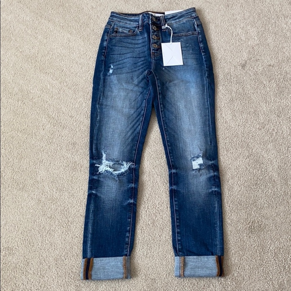 ‼️‼️30% OFF‼️‼️ Relaxed Fit Distress KanCans
